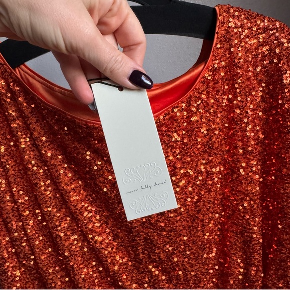 NWT Never Fully Dressed Sequin Tilly Off The Shoulder Long Sleeve Mini Dress - Picture 11 of 14